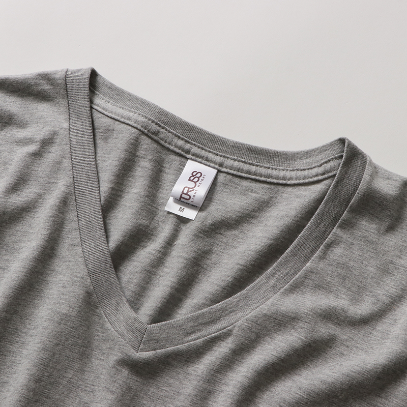 4.3ozスリムフィットVネックロングスリーブTシャツ