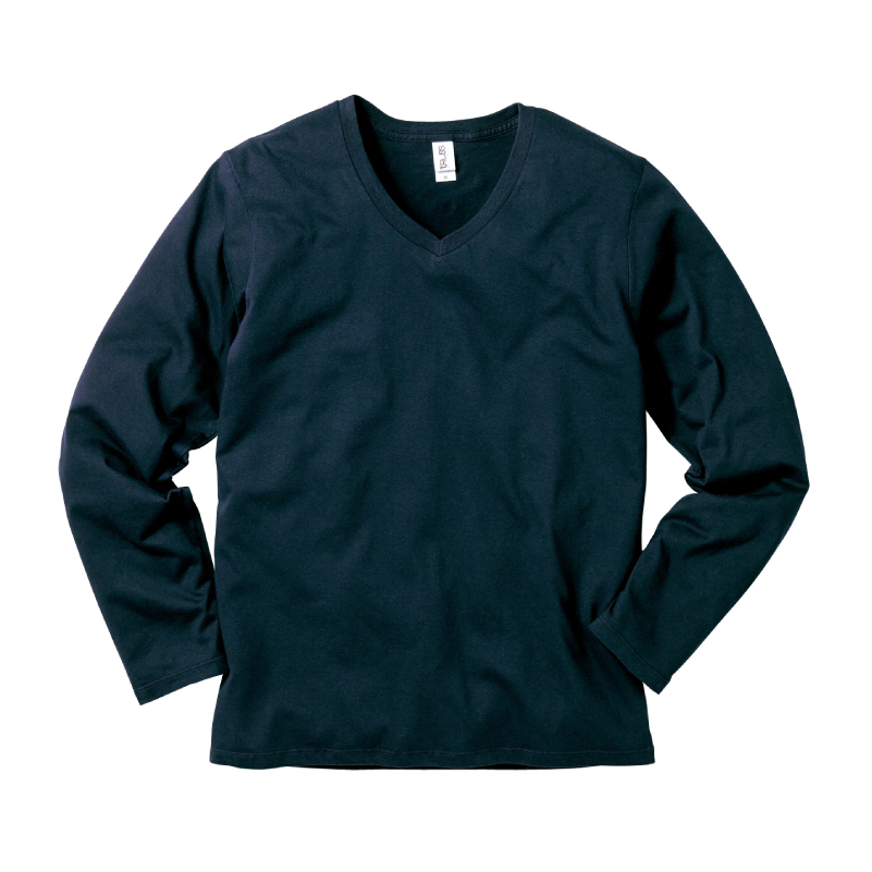 4.3ozスリムフィットVネックロングスリーブTシャツ