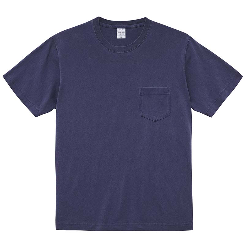 5.6ozピグメントダイポケットTシャツ